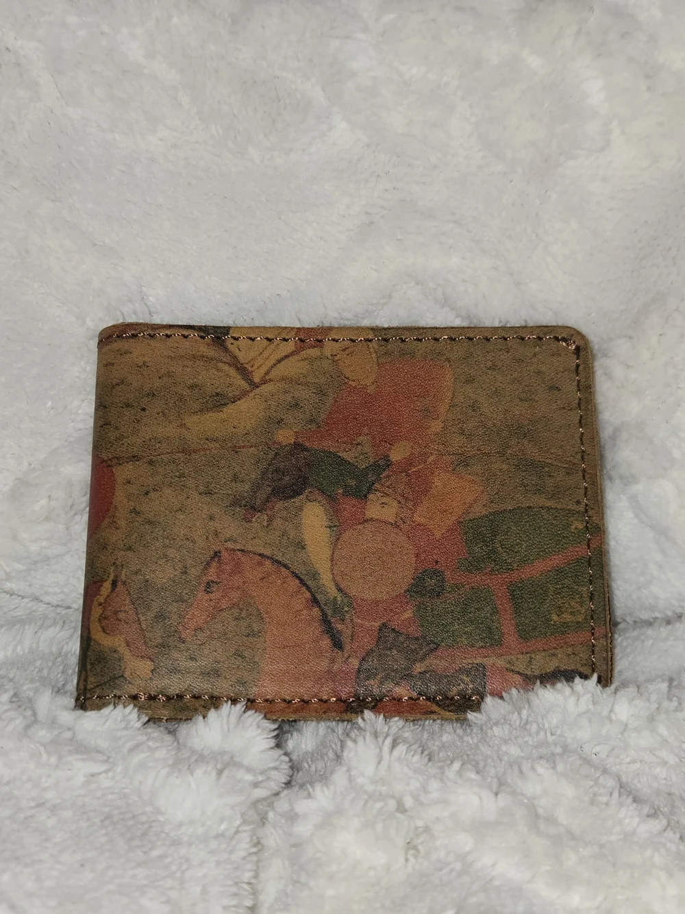 Kanishka Asian Traditional Warrior Oriental Art Leather Bifold Wallet